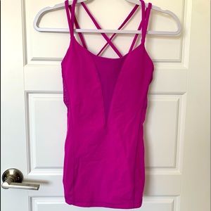 Lululemon Top with Mesh Panelling, Barely Worn Condition